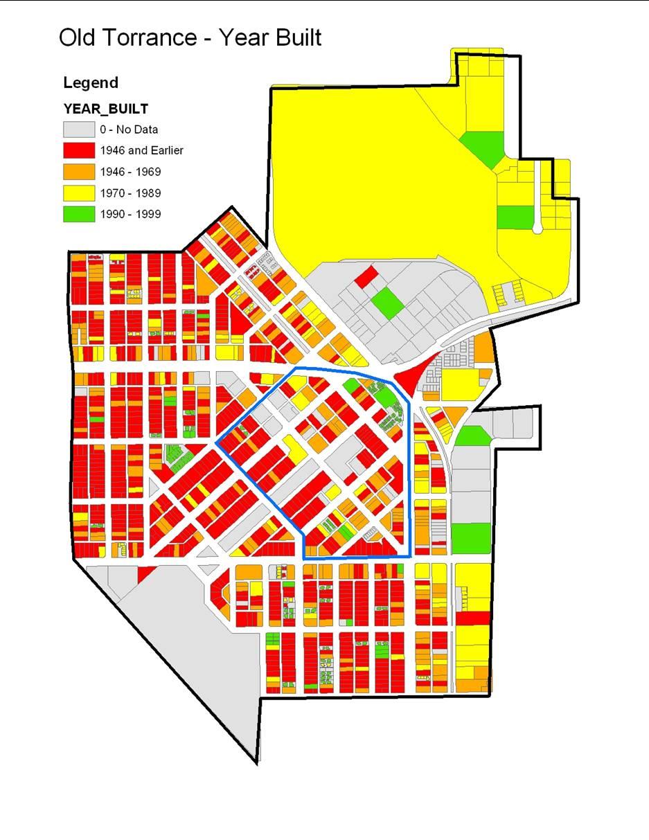 the recent surge in development in Downtown Torrance, almost half of the buildings in the inner