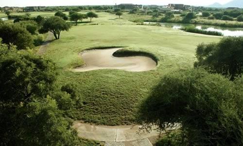 GOLFING Golf Course An International standard 18 Hole Championship Course 15 Dams, 75 Bunkers The average size of the Greens is 700m² in total 15,000m² 3 Permanent ablution facilities Driving Range