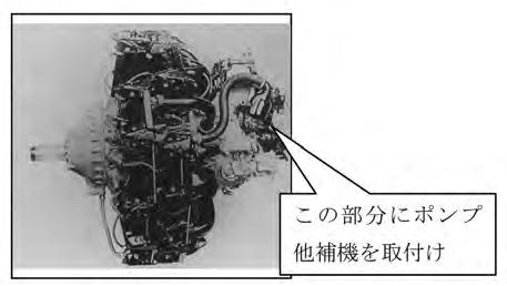 図 4.28 第二次大戦中の航空機用エンジン例 ( 三菱火星 11 型 ) (9) 図 4.31 ポンプ シリンダ一体化ダンプ機構 配管を含め油圧関係はユニット化 (9) 図 4.29 火星 11 型エンジン油圧ポンプ装着部 図 4.