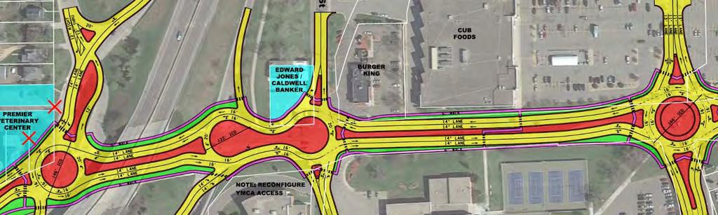 Name: Future Traffic nalysis Date: pril 27 Page: 7 Option 2B Roundabouts at the Southbound TH 69 Ramp and Stoltzman Road, combined tear drop roundabout at the Northbound TH 69 Ramp and Poplar