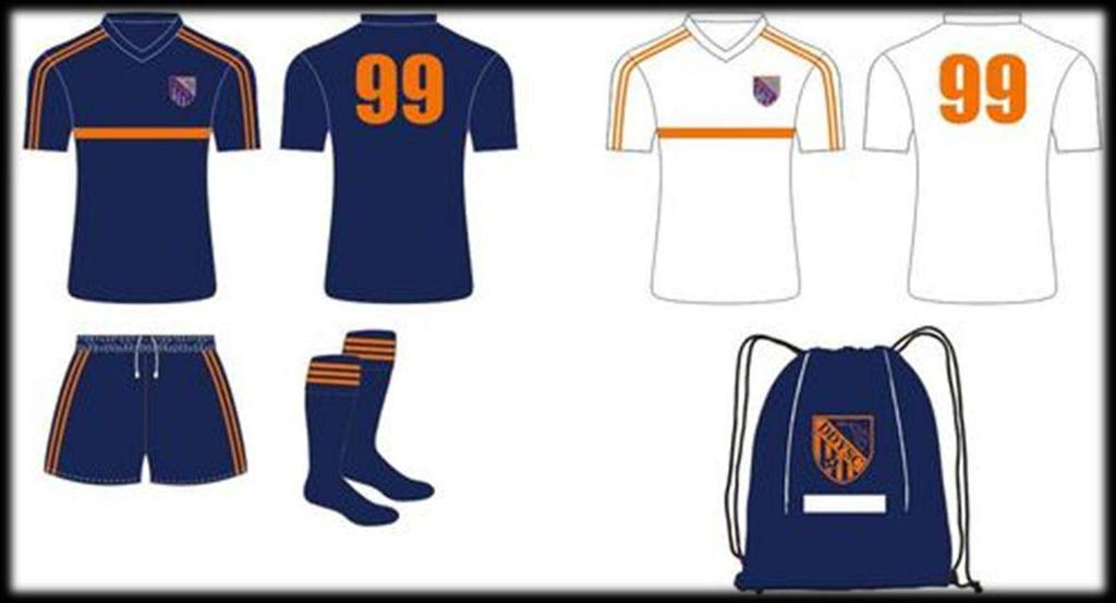 Uniforms All players must Purchase the NEW DDY Recreational uniforms package. This will include a home & away Jersey, shorts, socks, water bottle, and knapsack.