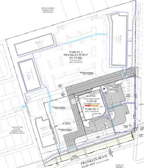 Page 2 of 4 April 14, 2017 Figure 1 Franklin Point (P05-153) Site Plan Figure 2 shows a markup of the proposed site plan for the Mack and Franklin Development where missing walkways on the site are