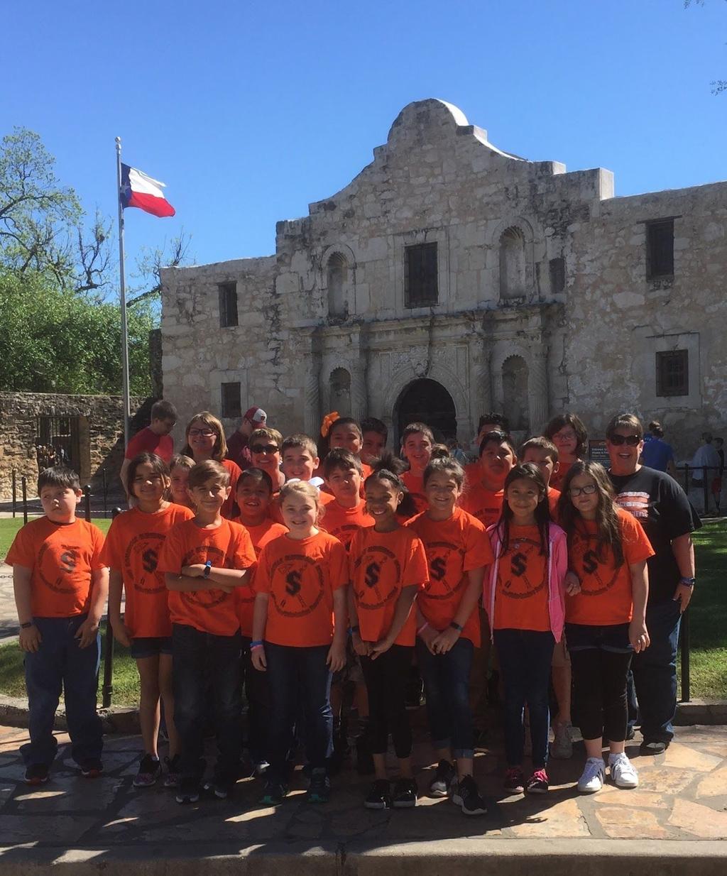 visiting the Mission, but they could also answer the questions our tour guide was asking about the Alamo.