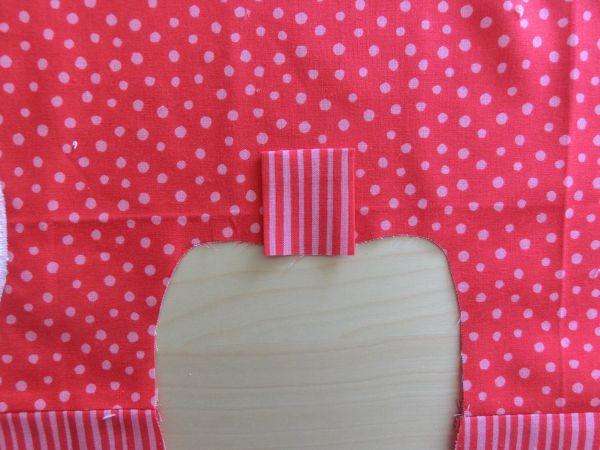 Put the pieces of the bag right sides facing and sew them together.