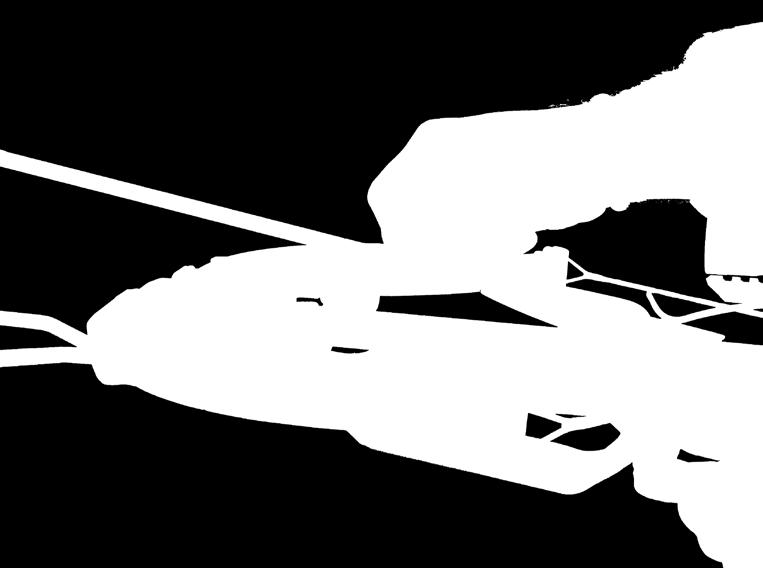 Place the hooks of the cocking rope onto the crossbow string on each side of the flight rail.