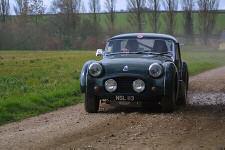 The TR3 s navigator on the night rallies was Paul Robinson, but despite getting six maximums in this challenge, he didn t score on two daytime events and so didn t get into the HERO Challenge awards.