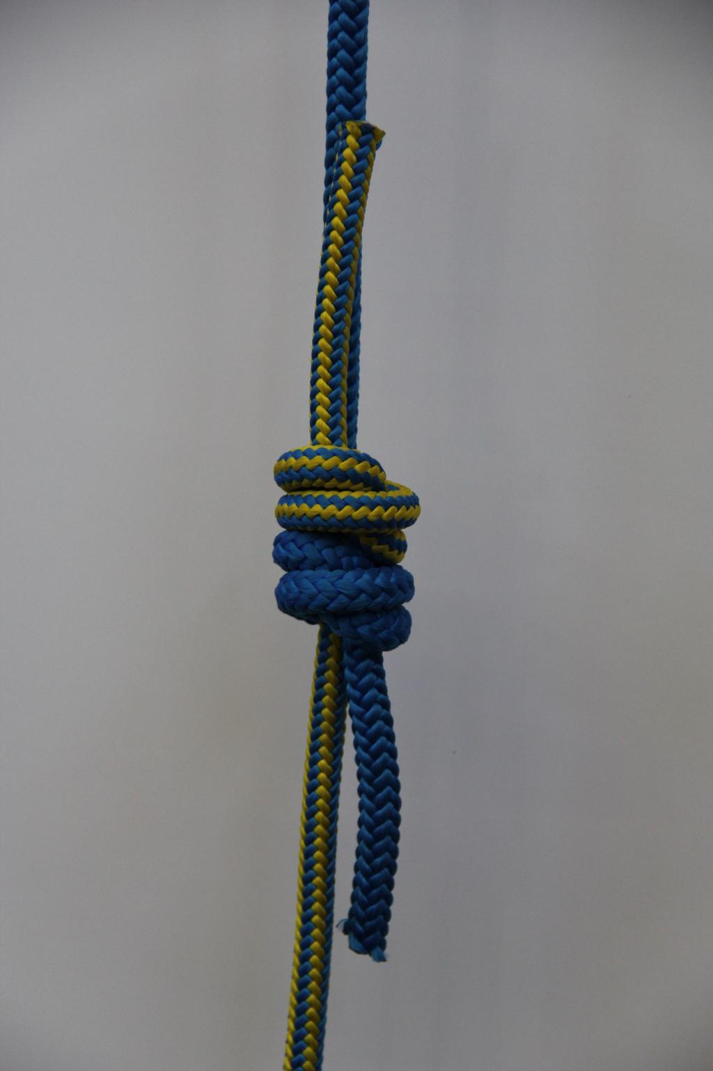 Double Fishermans knot aka Fishermans Bend: often used to make a Prusik loop, join two ropes together, or form a backup knot.