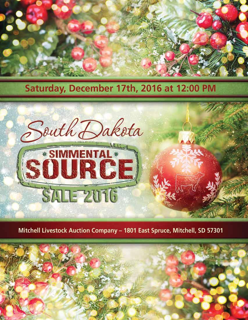 Sale Report The South Dakota Simmental Association hosted the annual state meeting, banquet and SD Simmental Source Sale on Friday and Saturday December 16 & 17th at the Ramada Inn and