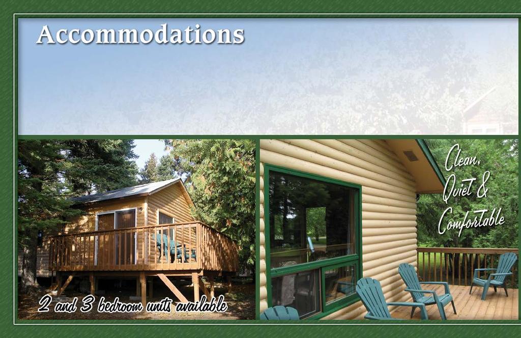 After a great day on the lake, settle down and relax in your own cozy cottage. All units are situated near the lakefront offering an excellent view.