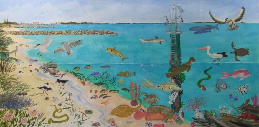 The biodiversity to be found at South Beach was painted