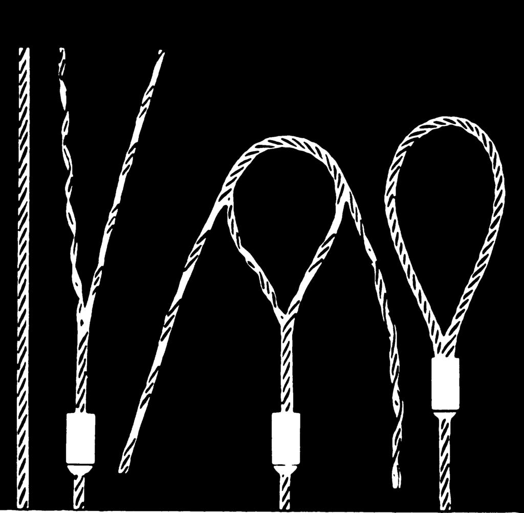 GENERAL INFORMATION Mechanical Splice Mechanical splice slings come in two basic types. One being the Returned Loop and the other the Flemish Eye or farmers splice.