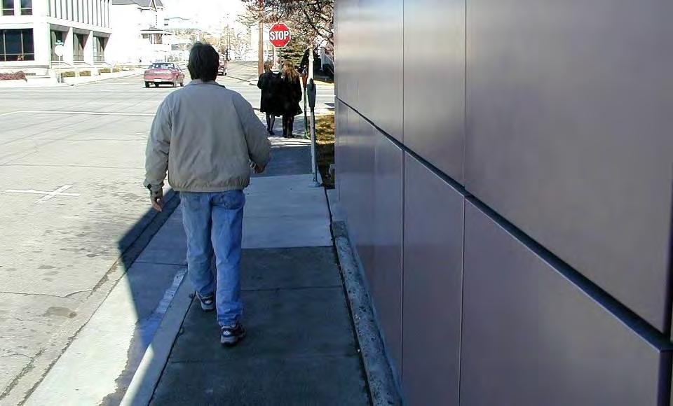 Clear Walkway Shy distance concept applies to pedestrians,