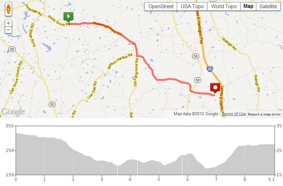 Tuna Run 200 - Leg #5 Distance: Start: Rating: GPS Coordinates for 9.08 Miles Piney Grove Chapel Church Elevation United Methodist Church 5101 Elevation Road Benson, NC Hard Lat: 35.446 Long: -78.