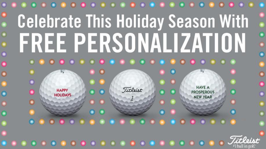 The perfect Christmas gift for your favorite golfer - personalized for free - minimum of 1 dozen. Order by December 6th for guaranteed Christmas delivery. Stop by the Golf Shop today!