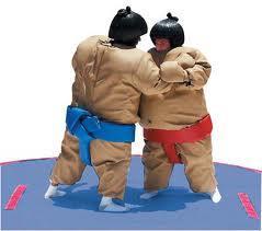 Sumo Suits - this set of 2 suits provides hilarious fun! Two wrestlers try to take their opponent to the mat.