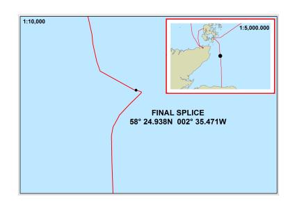 Area 1 First Published: 17 December 2012 Latest Update: 17 December 2013 Exposed Cable Sections SHEFA 2 Segment 9 The Shefa-2 Segment9 running between Manse bay, Orkney and Banff, Scotland has