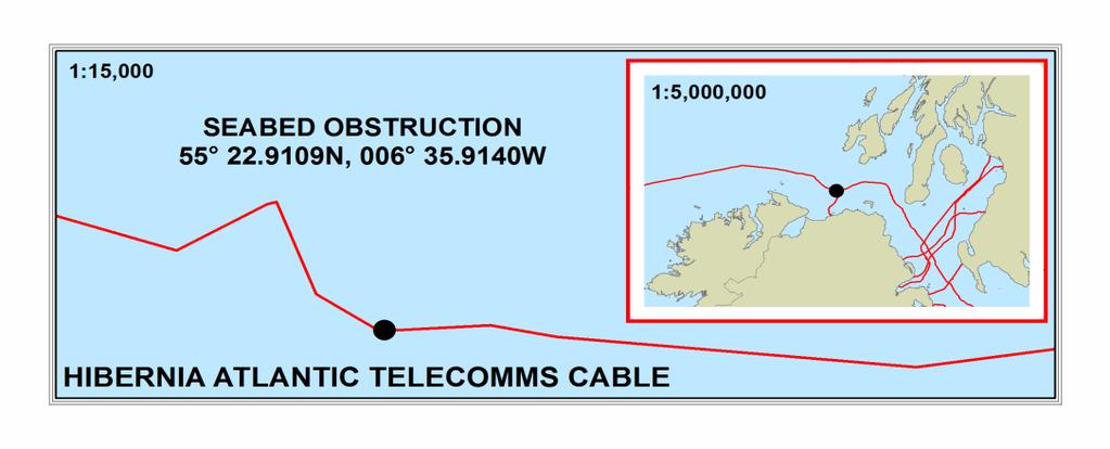 There is also over 80m of exposed cable in the vicinity, due to the trawl dragging the cable from its original position. Please exercise extreme caution whilst fishing in this area.