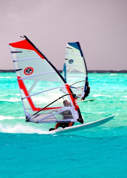 Windsurfing Windsurf equipment rental for experienced windsurfers is complimentary to the