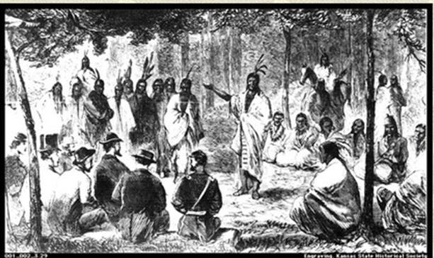 Protecting the Frontier - 1867 The Treaty of Medicine Lodge Established reservations located in Indian Territory (Oklahoma) US Government agreed to send food and supplies and limit access to the area