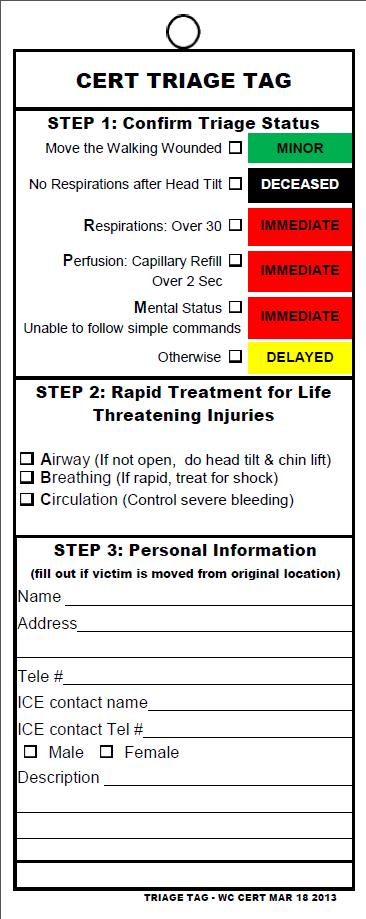Triage Minor (M): Walking wounded and generally ambulatory Pass ALL RPMs Delayed (D): Injuries do not jeopardize victim s life; treatment can be delayed Fail ANY RPM 30-2-Can Do Immediate (I): Victim