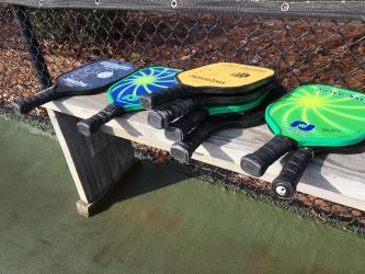 Paddle Stacking & Player Rotation Paddle stacking is an easy, simple method to self manage player rotation on and off courts when all courts are full and players are waiting to play pickleball.