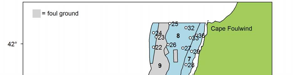 Figure 1b: Strata boundaries and numbers (bold type)