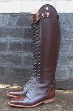 colour Full length laced boots not