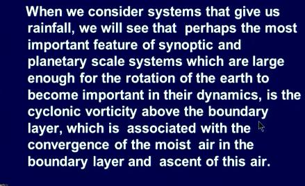 (Refer Slide Time: 41:43) Now, when we consider the systems that give us rainfall we will see perhaps the most important feature of synoptic and planetary