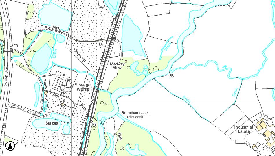 Figure 5: Map showing location of FPW source pond 2011.