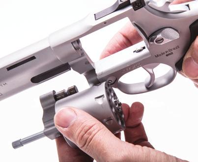 When fired, all revolvers discharge hot gas and particles through the clearance gap between the cylinder and rear of the barrel during normal use.