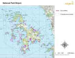 Map showing the study area and dive in sites in Brijuni National Park National park Brijuni - Mapping of marine species and habitats Due to historical circumstances marine biodiversity of the