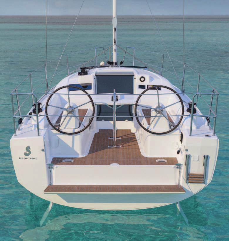 Perfect for sailing on lakes or for coastal hop-ping, this new Oceanis is, never theless, a robust category B sailing yacht, itted out for of-shore sailing.