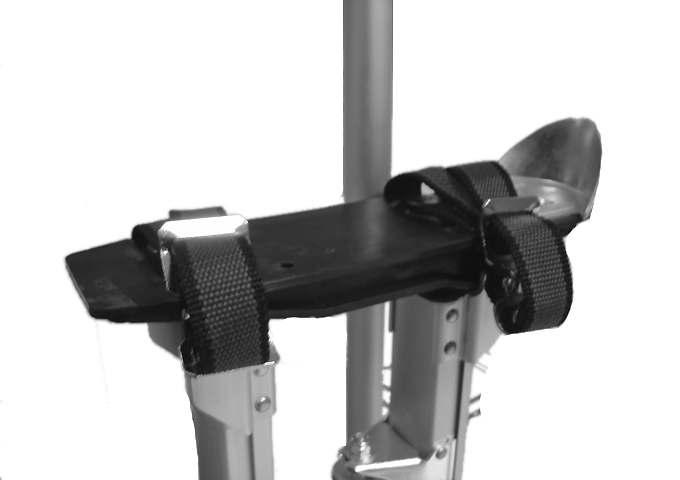 Strap Kit 1. Position the toe (short) and arch (long) straps on the footplates with the fasteners on the same side as the strut tube. 2.