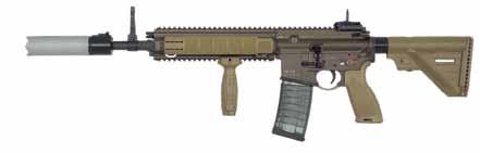 56 mm M4/M16/AR systems as well as earlier versions of the HK416. Foremost is a two-stage gas system that can be adjusted without tools.