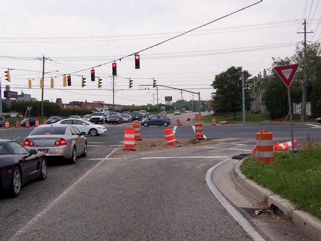 Rt.40 intersection, southbound on Rt.