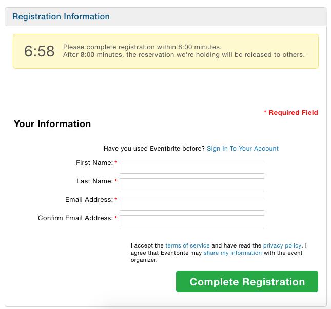 Step 5: Compete the registration.