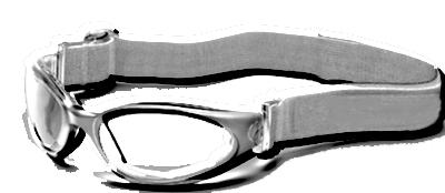 Shatter-resistant protective sport glasses or a complete visor are required for all skaters. Glasses must be held securely in place by a strap.