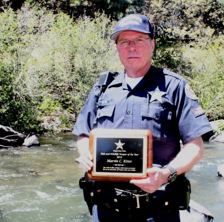 PM Recognized for his high level of initiative, strong work ethic and tenacity, a John Day-area Oregon State Police (OSP) Fish and Wildlife Division trooper received the Division's 2012 "Fish and