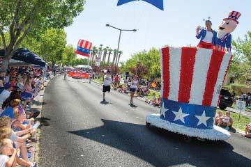 Council Patriotic Parade Logo recognition as a Saluting Sponsor in the July issue of Summerlines and on summerlink.