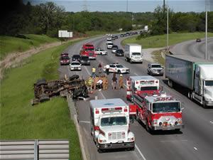 Federal Highway Administration (FHWA) : An incident blocking one lane out of three on a freeway reduces the capacity by