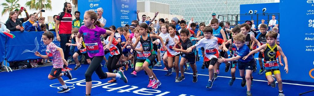 THE WEEKEND SCHEDULE As well as the Junior Races, there s lots going on at the Daman World Triathlon Abu Dhabi for you, your friends, school buddies and families.
