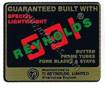 In Reynolds literature these decals are detailed as being used on AMERICAN built frames and there are also illustrations of this decal with the old-style pre-ti gold