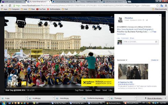 PROMOTING ACTIVITIES Social Media - on Bucharest Running Club Association FB pages& websites