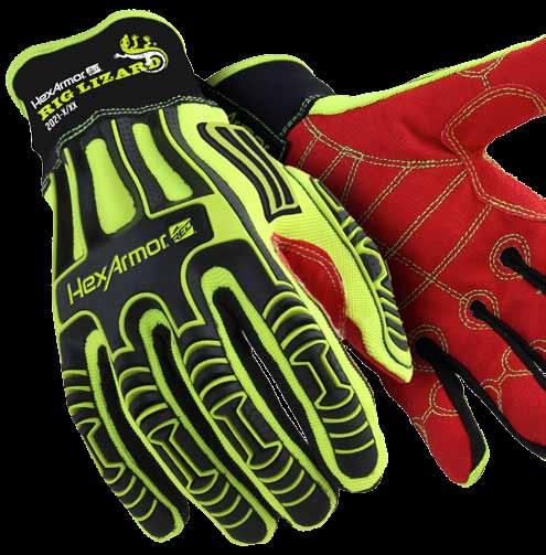 RIG LIZARD 2021 THE ORIGINAL MULTI-PURPOSE TOUGH GLOVE Maintaining the optimal balance of comfort and dexterity, the HexArmor Rig Lizard 2021 is the breakthrough oil and mining glove that empowers