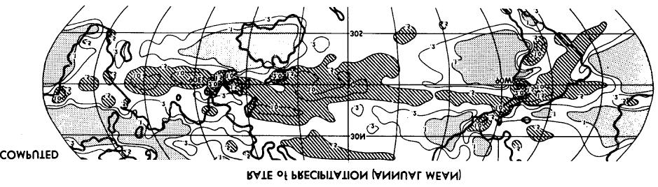 (1974, JAS) A secondary rainbelt forms just south of the equator around