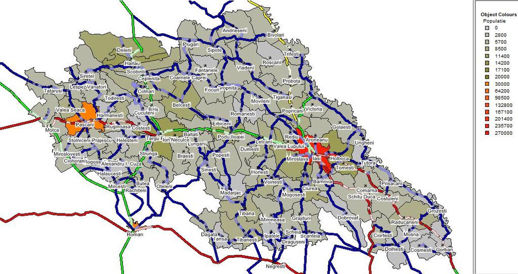 30 Alexandru Cozar, Radu Andrei and Nicolae Ţăranu 1. Introduction National road network related to the Iaşi Department of National Roads, has a length of 366.371 km. Network density is 6.