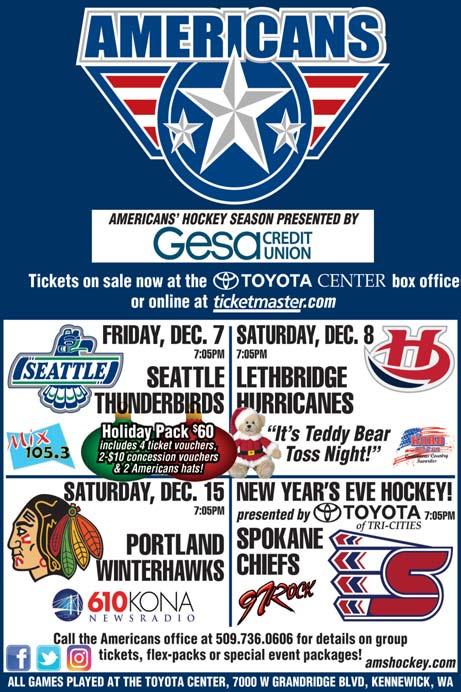 many lists is the Tri-City Americans Holiday Pack ($60).