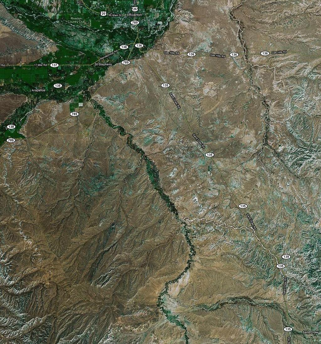 Beaver Creek Seismic Coverage Riverton, Wyoming 3D survey outline