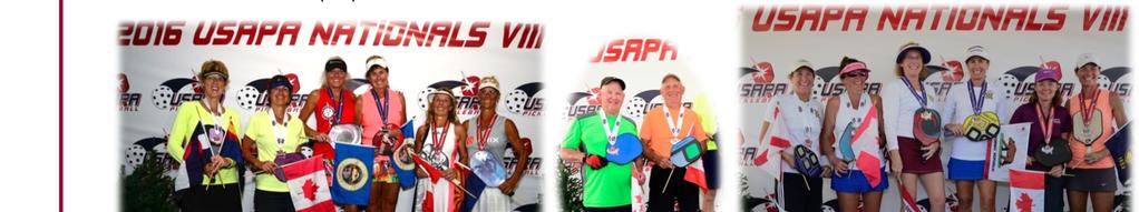 Pickleball Canada Official Newsletter Page 7 CANADIANS MEDAL AT THE USAPA NATIONALS VIII!