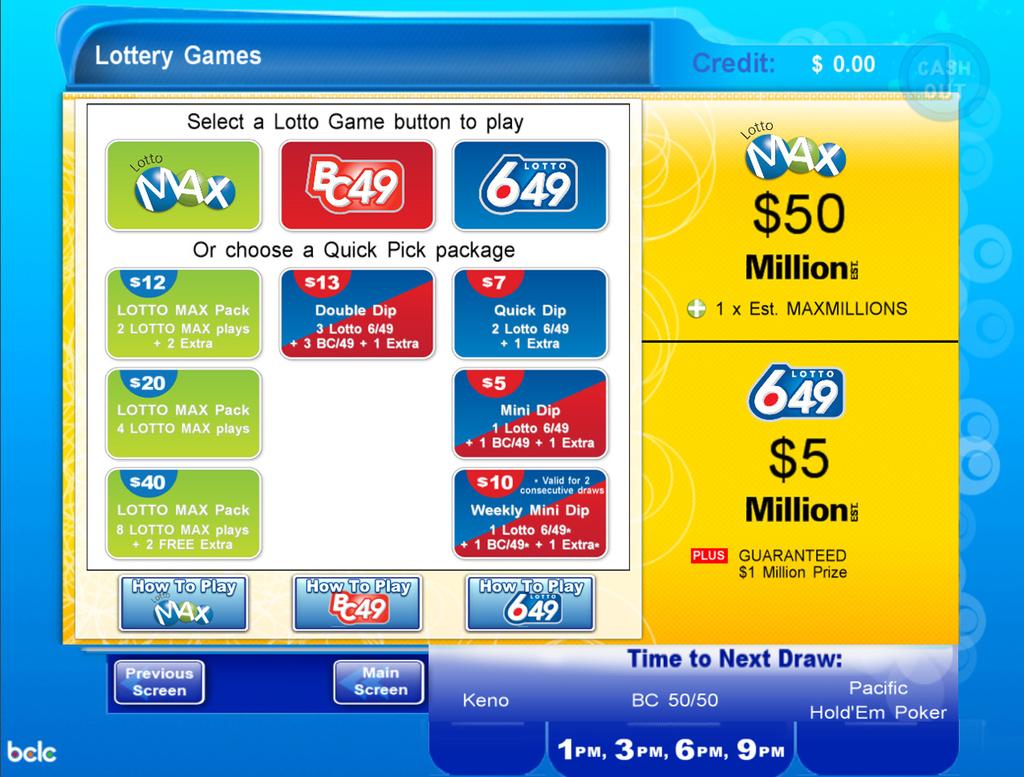 New Lottery Games Screen on SST New Big Jackpot Packs are not available for purchase on the SST.